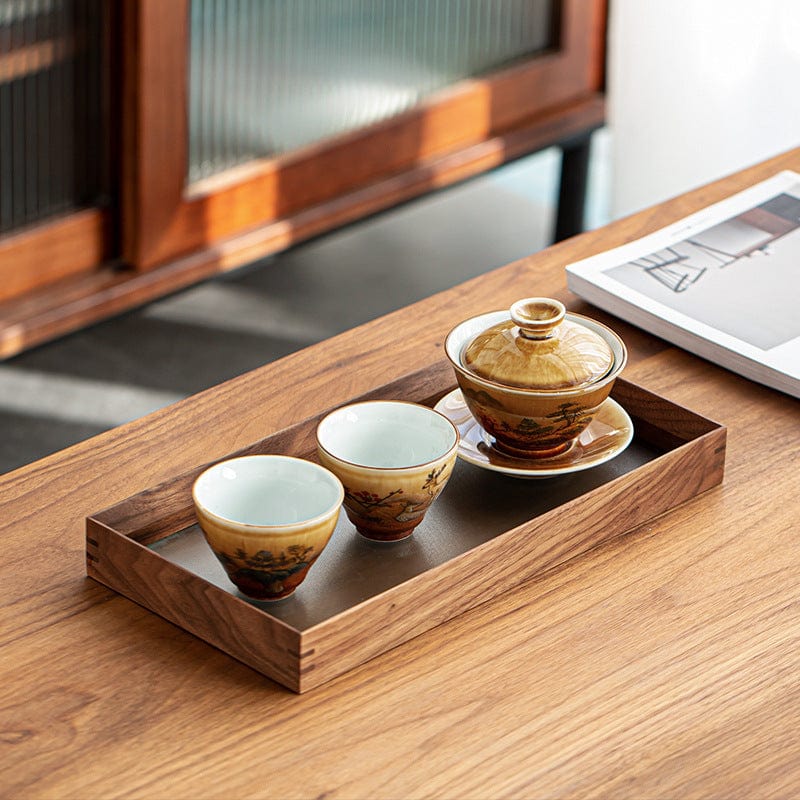 TEA TIME ESSENTIALS TEA Celadon Covered Bowl Artisan's Kiln-Transformed Celadon Gaiwan Set