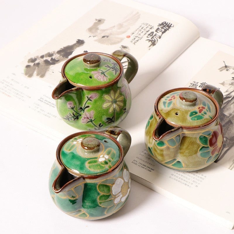 TEA TIME ESSENTIALS TEA Ceramic Blossom Harmony Kutani Hand-Painted Teapot