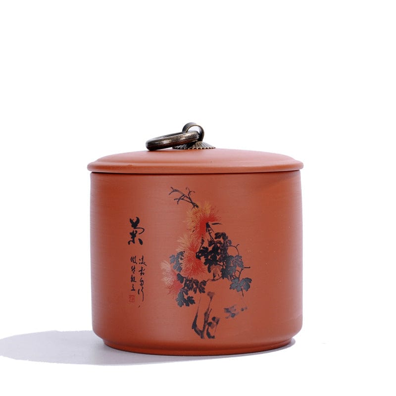 TEA TIME ESSENTIALS TEA Chrysanthemum Artisanal Harmony Zisha Tea Caddy