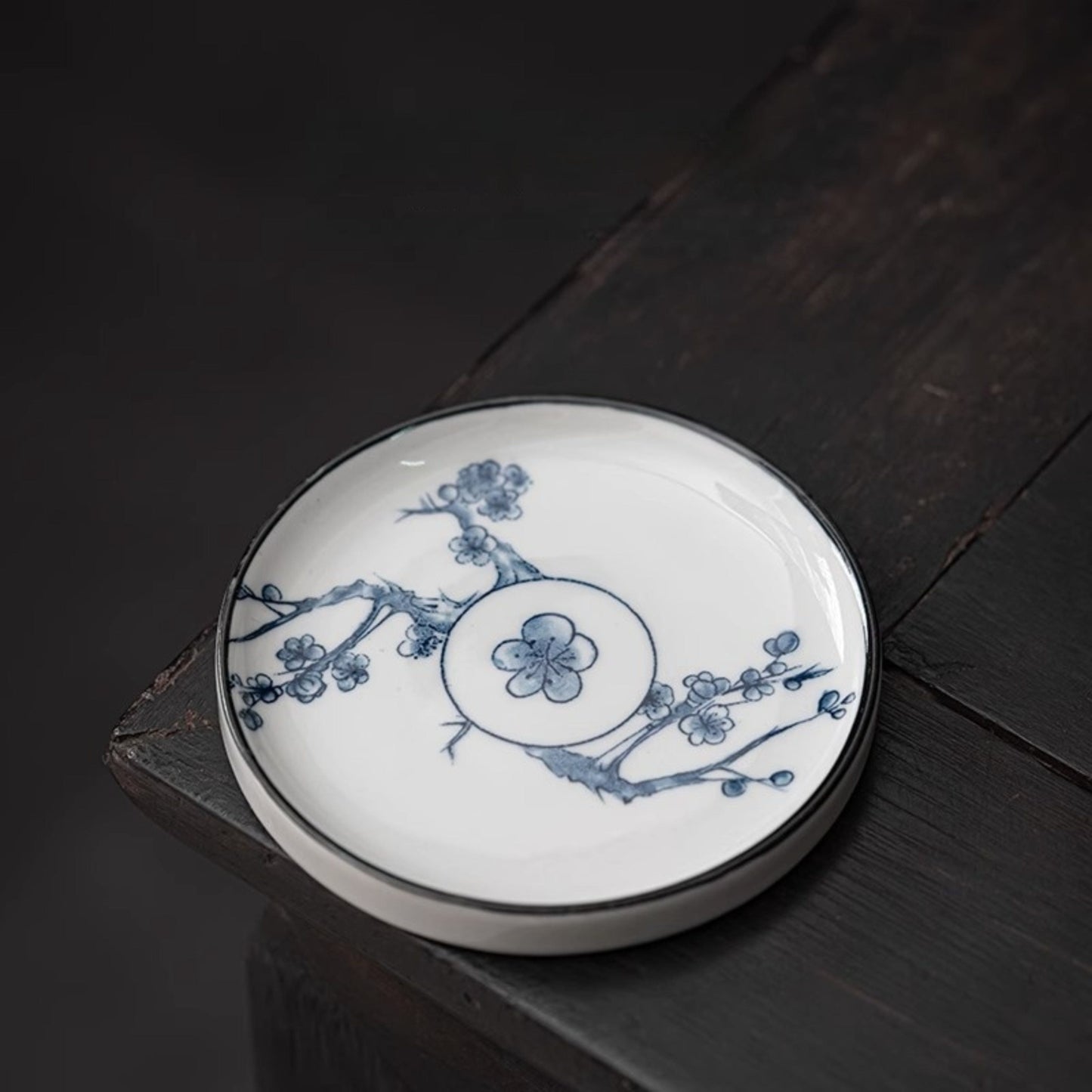 TEA TIME ESSENTIALS TEA Cold Plum Blue Horizon Floral Coaster Set: Exquisite Household Tea Mat