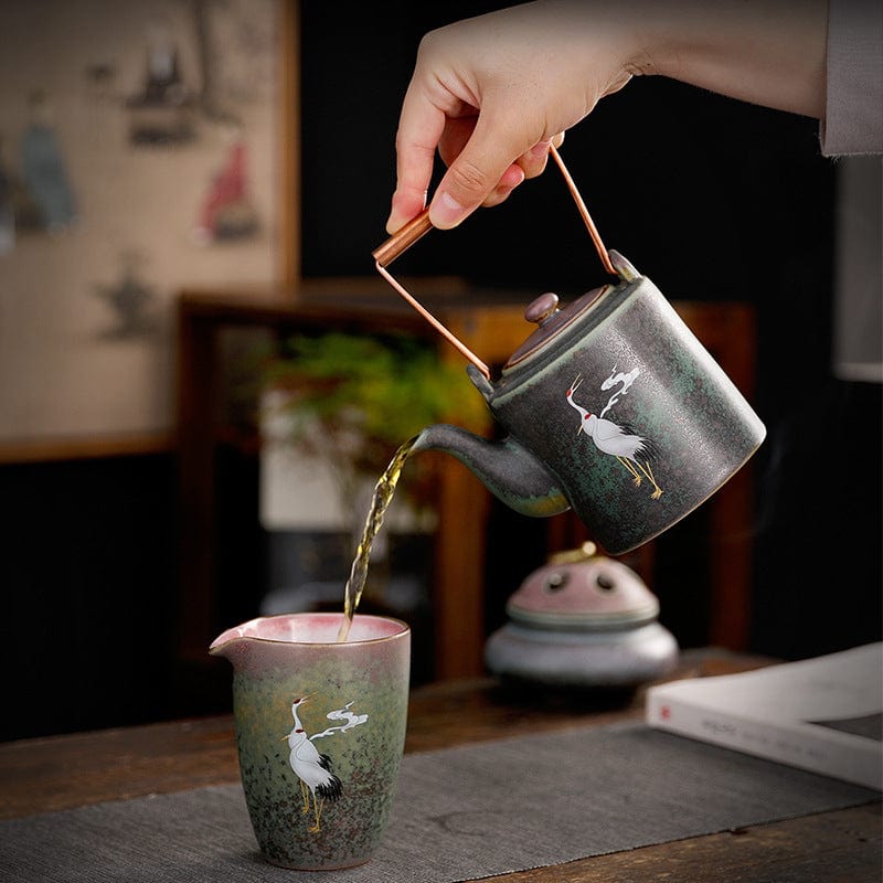 TEA TIME ESSENTIALS TEA Crane Chengxiang Crane Ceramic Pot