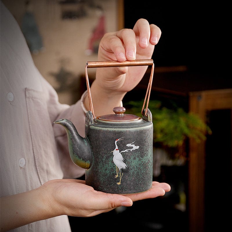 TEA TIME ESSENTIALS TEA Crane Chengxiang Crane Ceramic Pot