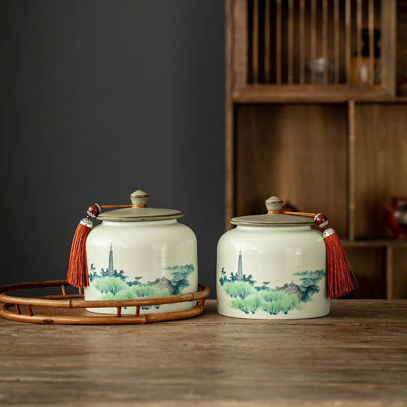 TEA TIME ESSENTIALS TEA Double Harmony Ceramic Tea Pot Set