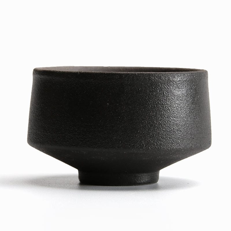 TEA TIME ESSENTIALS TEA E - Black Maitaoji Japanese-Inspired Ceramic Tea Cups