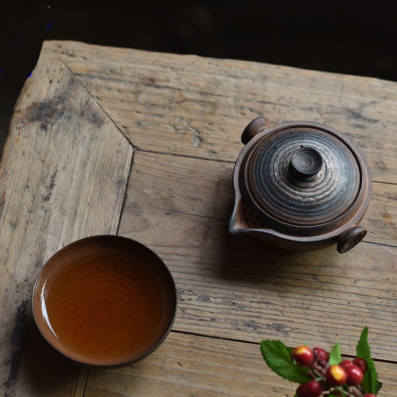 TEA TIME ESSENTIALS TEA Earth Zen Traveler's Stoneware Tea Set