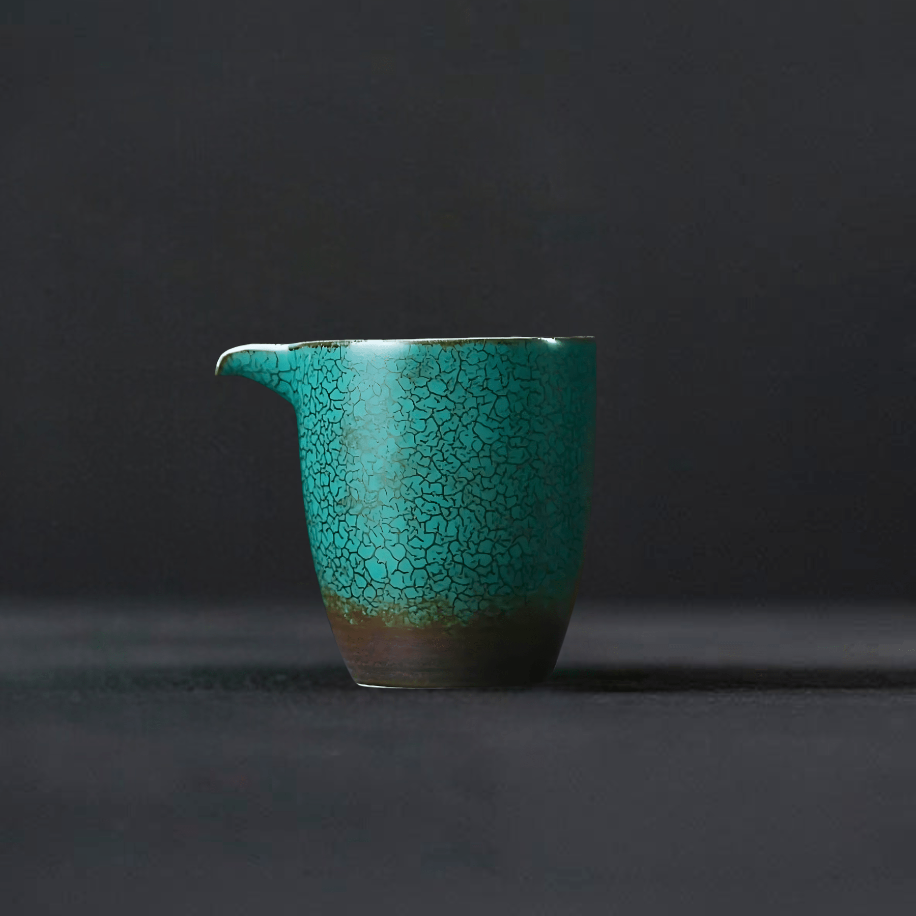 TEA TIME ESSENTIALS TEA Fair Cup Verdant Oasis Fair Cup - Kiln Baked Green Glaze Collection