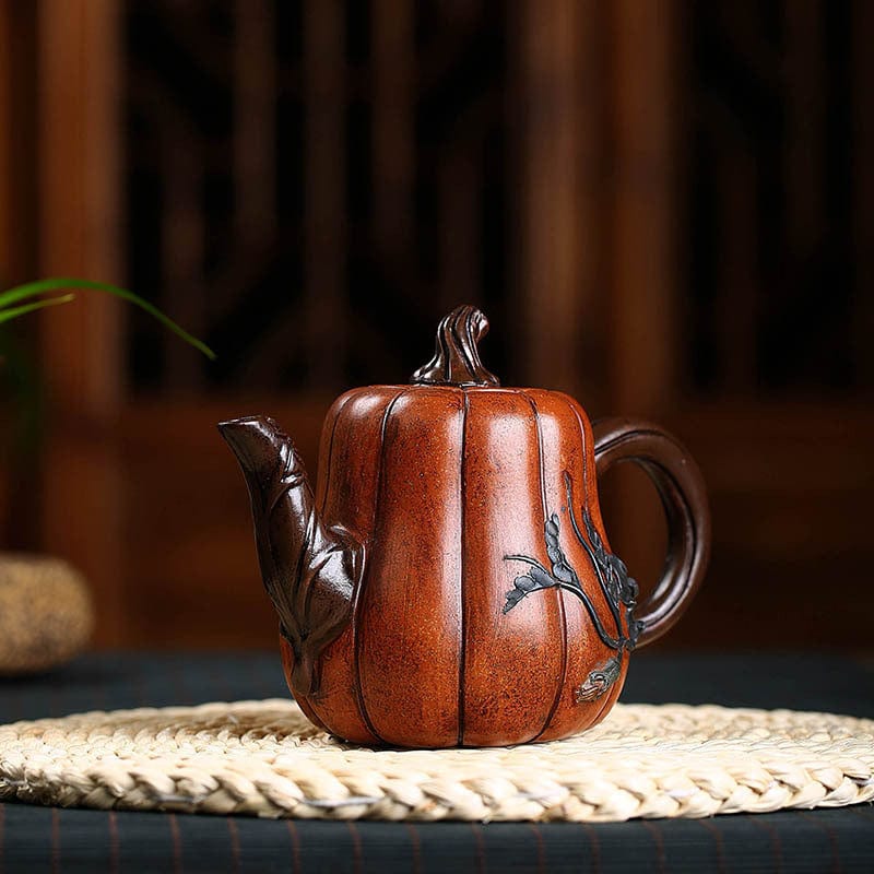 TEA TIME ESSENTIALS TEA Gourd Yixing Gourd Purple Clay Teapot