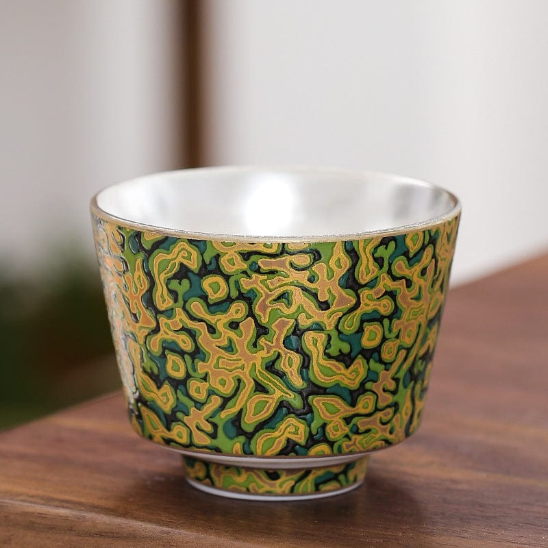 TEA TIME ESSENTIALS TEA Green EssenceElegance Enamelled Tea Tumbler