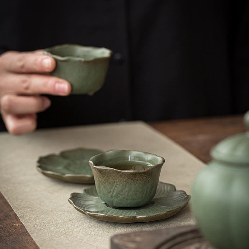 TEA TIME ESSENTIALS TEA Green "Xiaoxinqing" Ceramic Tea Drinking Masters Personal Cup