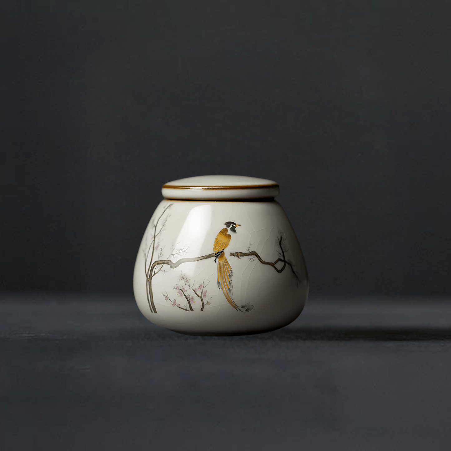 TEA TIME ESSENTIALS TEA Happy Brows Vintage Ru Porcelain Tea Jar Collection