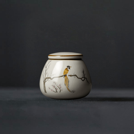 TEA TIME ESSENTIALS TEA Happy Brows Vintage Ru Porcelain Tea Jar Collection