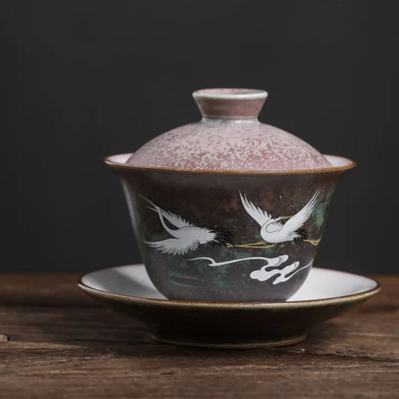 TEA TIME ESSENTIALS TEA 'Harmony in Flight' Chinese Crane Tea Set