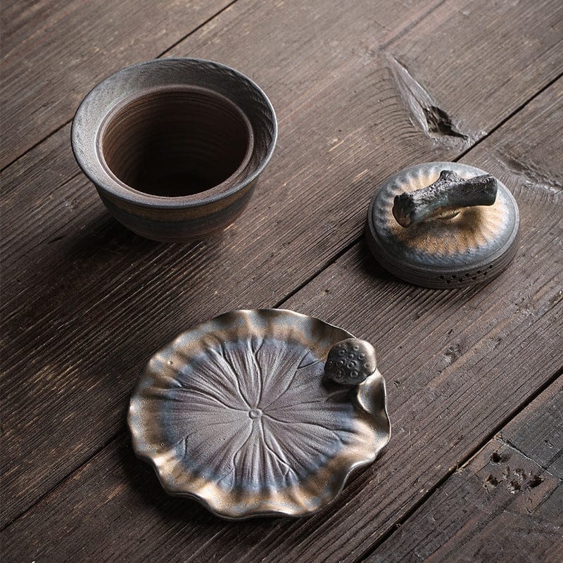 TEA TIME ESSENTIALS TEA Jingdezhen Wood-fired Kungfu Iron-glazed Tea Bowl