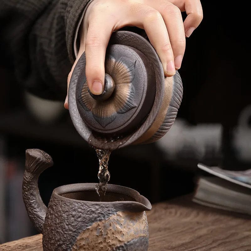 TEA TIME ESSENTIALS TEA Jingdezhen Wood-fired Kungfu Iron-glazed Tea Bowl