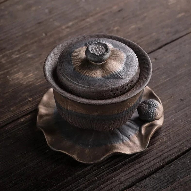 TEA TIME ESSENTIALS TEA Jingdezhen Wood-fired Kungfu Iron-glazed Tea Bowl