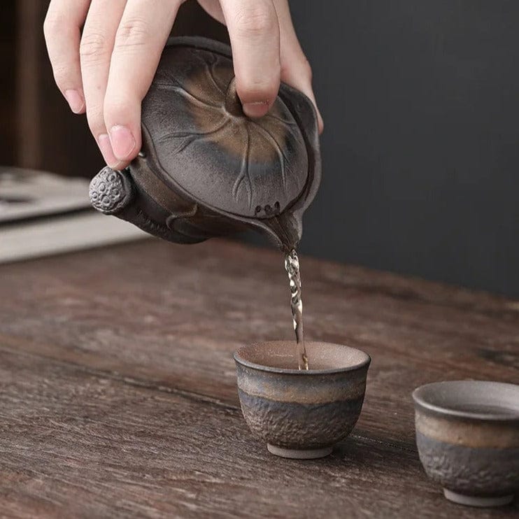 TEA TIME ESSENTIALS TEA Jingdezhen Wood-fired Kungfu Iron-glazed Tea Bowl