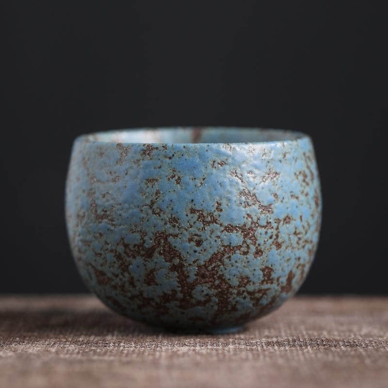 TEA TIME ESSENTIALS TEA Kiln Blue Zen Harmony Stoneware Meditation Tea Cup