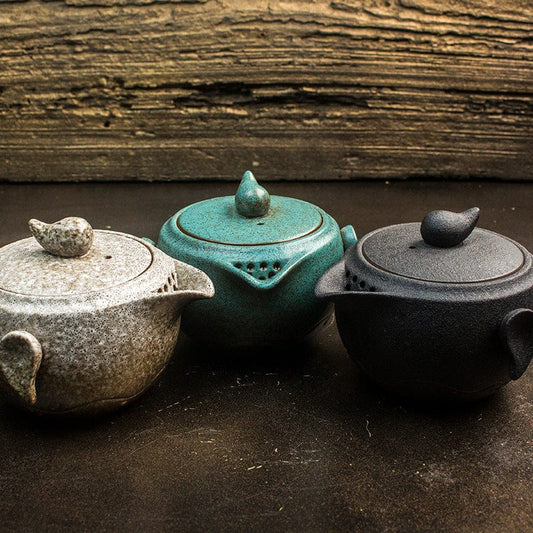 TEA TIME ESSENTIALS TEA Ming Dynasty Heritage Side Grip Stoneware Teapot Set