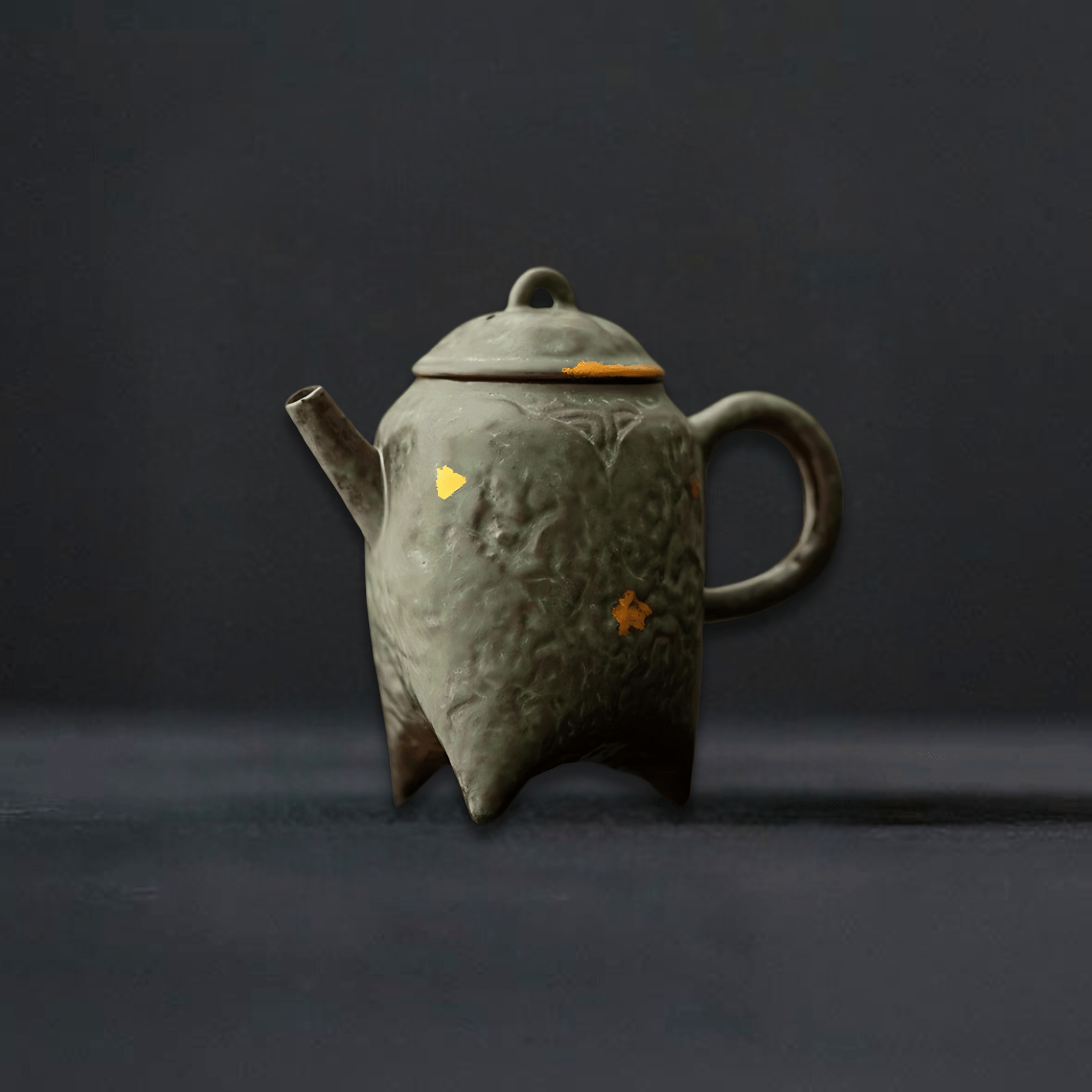 TEA TIME ESSENTIALS TEA Moss Green Vintage Bronze Glaze Japanese Wangchuan Teapot Collection