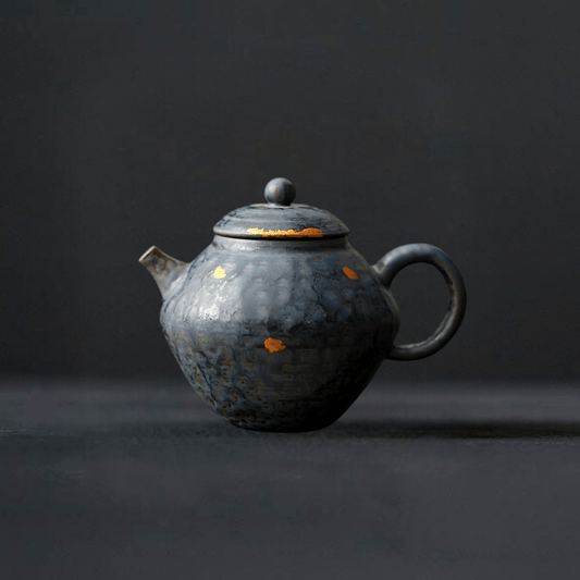 TEA TIME ESSENTIALS TEA Peacock Blue Light Luxury Supportable Bubble Vintage Teapot