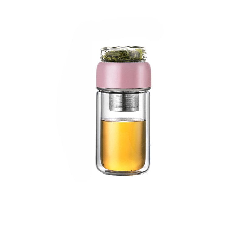 TEA TIME ESSENTIALS TEA Pink / 200ml WanderMate Portable Tea-Separating Glass