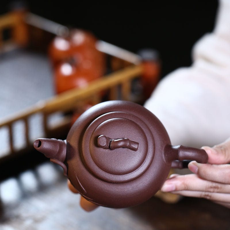 TEA TIME ESSENTIALS TEA Purple Clay Harmony Series Handmade Purple Clay Teapot