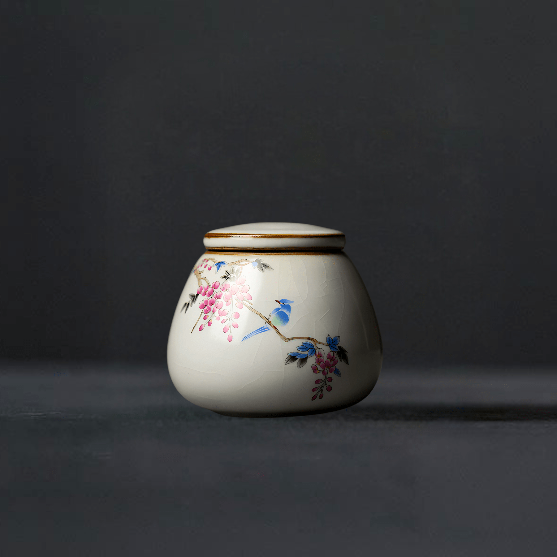 TEA TIME ESSENTIALS TEA Purple Qi Donglai Vintage Ru Porcelain Tea Jar Collection