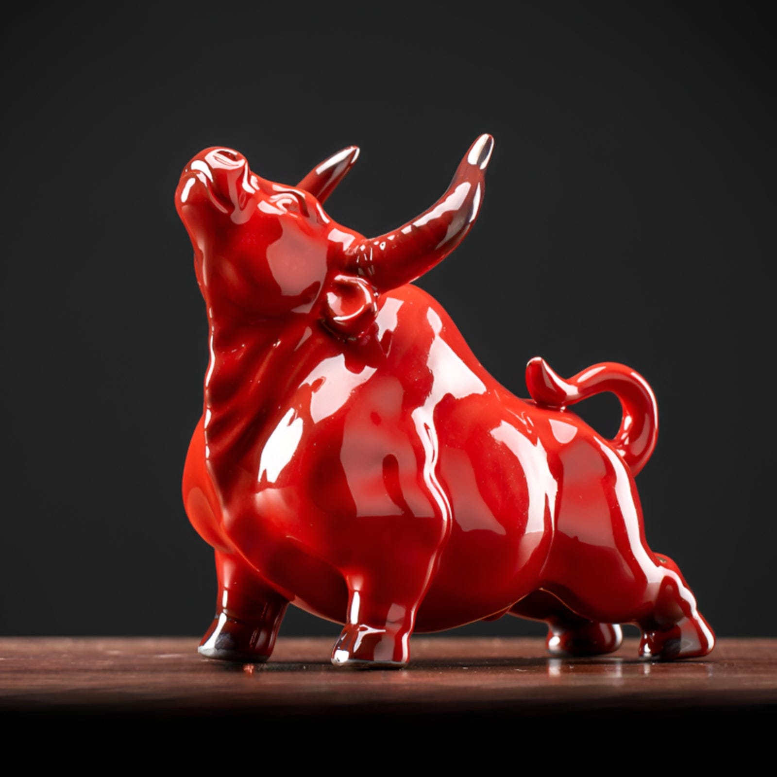 TEA TIME ESSENTIALS TEA Red / Bullish Celestial Ox Harmony Tea Pet Sculpture