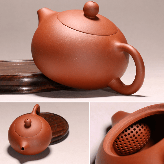 TEA TIME ESSENTIALS TEA Red Ceramic Teapot Essence of Tranquility - Handmade Chinese Red Ceramic Teapot