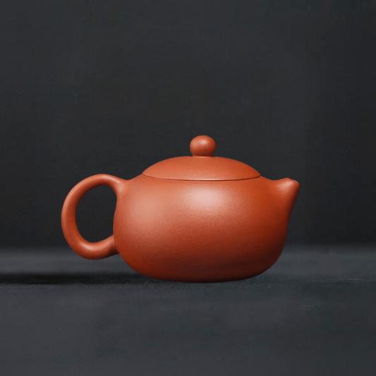 TEA TIME ESSENTIALS TEA Red Ceramic Teapot Essence of Tranquility - Handmade Chinese Red Ceramic Teapot