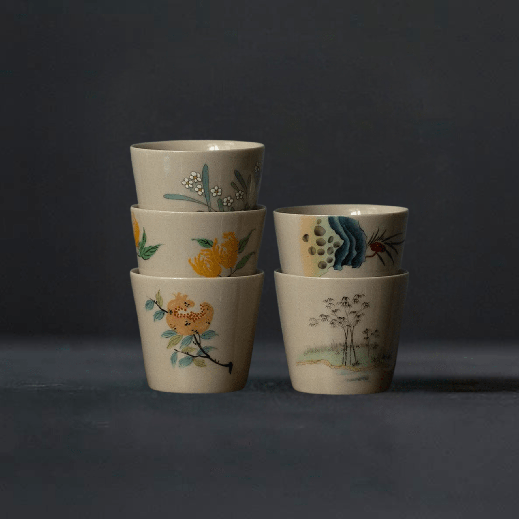 TEA TIME ESSENTIALS TEA Retro Floral Tea Cup Collection