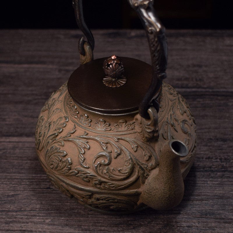 TEA TIME ESSENTIALS TEA Rust Japanese Artisan Iron Tea Kettle