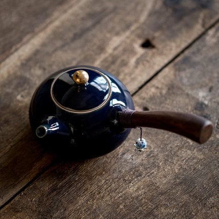 TEA TIME ESSENTIALS TEA Sapphire Glaze Japanese Ceramic Teapot Ensemble