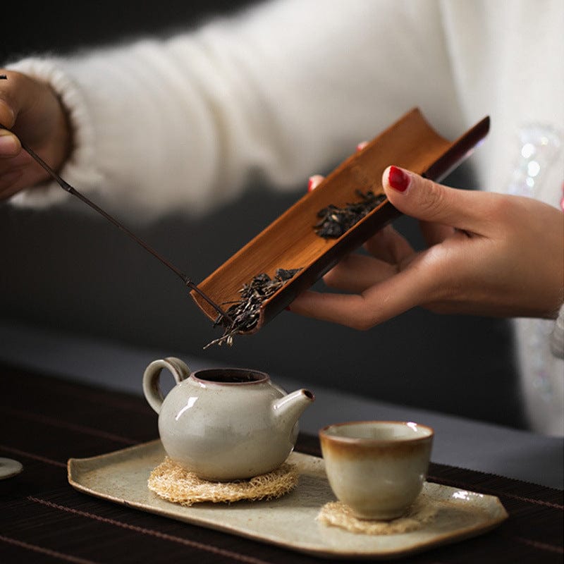 TEA TIME ESSENTIALS TEA Set Tranquil Bamboo Tea Shovel and Needle Lotus Set