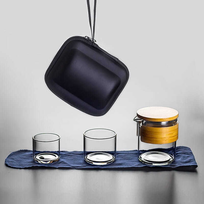 TEA TIME ESSENTIALS TEA Set Wanderlust Glass Travel Tea Set