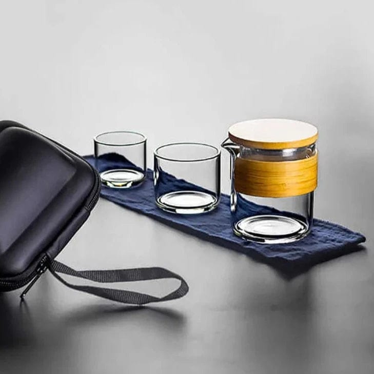 TEA TIME ESSENTIALS TEA Set Wanderlust Glass Travel Tea Set