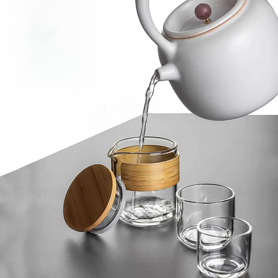 TEA TIME ESSENTIALS TEA Set Wanderlust Glass Travel Tea Set