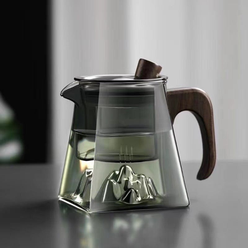 TEA TIME ESSENTIALS TEA Smoky Gray VistaBrew Borosilicate Summit Teapot