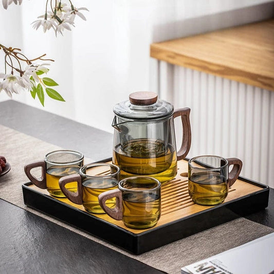 TEA TIME ESSENTIALS TEA Stalwart Steep Glass Tea Pot Set