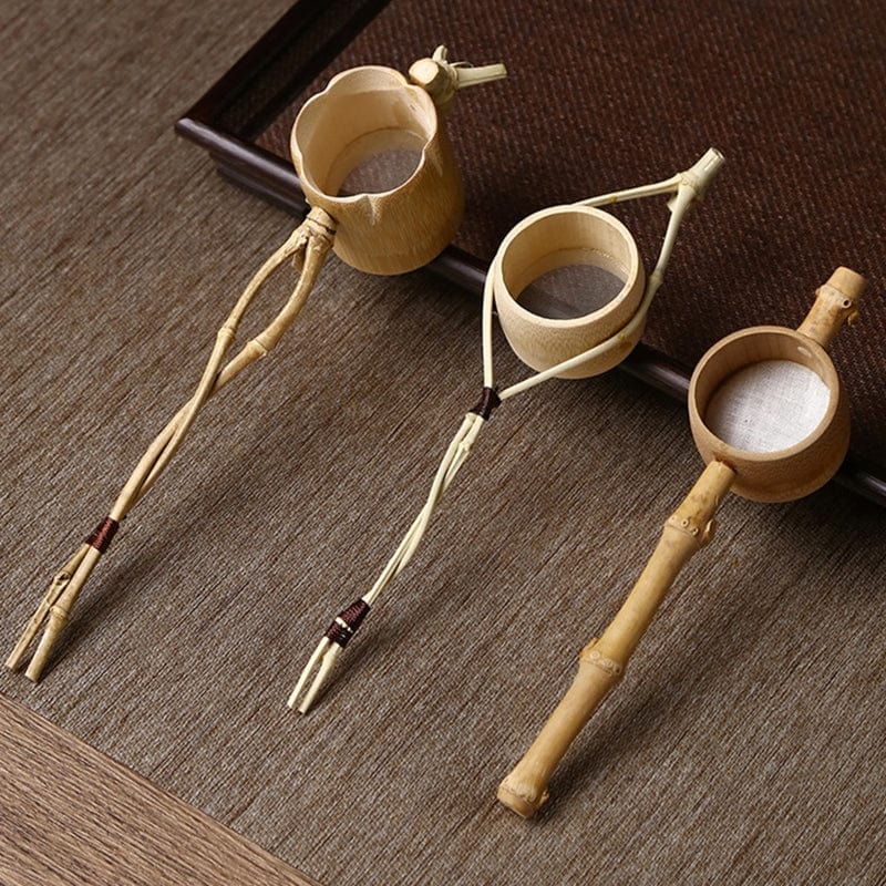 TEA TIME ESSENTIALS TEA Vintage Japanese Style Bamboo Tea Ceremony Strainer