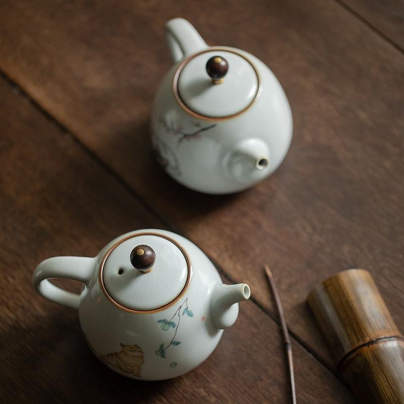 TEA TIME ESSENTIALS TEA Vintage Ru Porcelain Tea Pot Collection