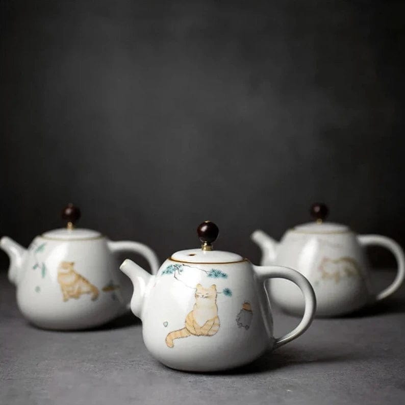 TEA TIME ESSENTIALS TEA Vintage Ru Porcelain Tea Pot Collection
