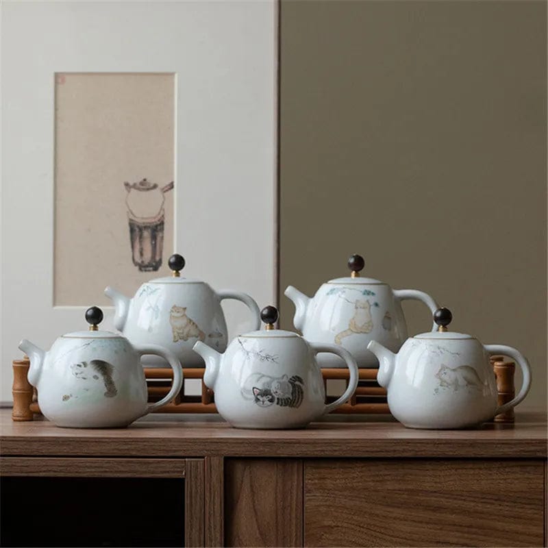 TEA TIME ESSENTIALS TEA Vintage Ru Porcelain Tea Pot Collection