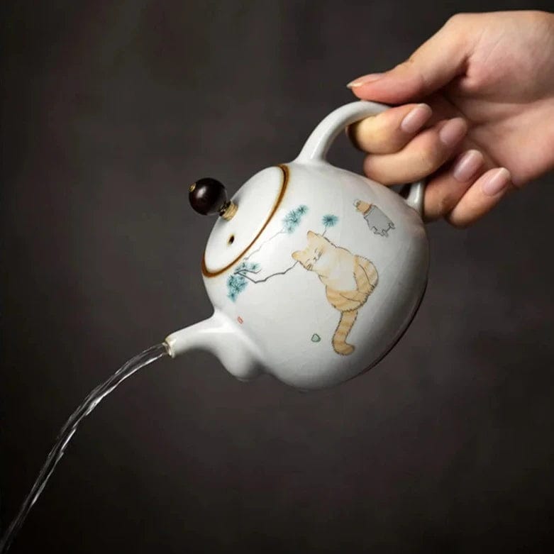 TEA TIME ESSENTIALS TEA Vintage Ru Porcelain Tea Pot Collection