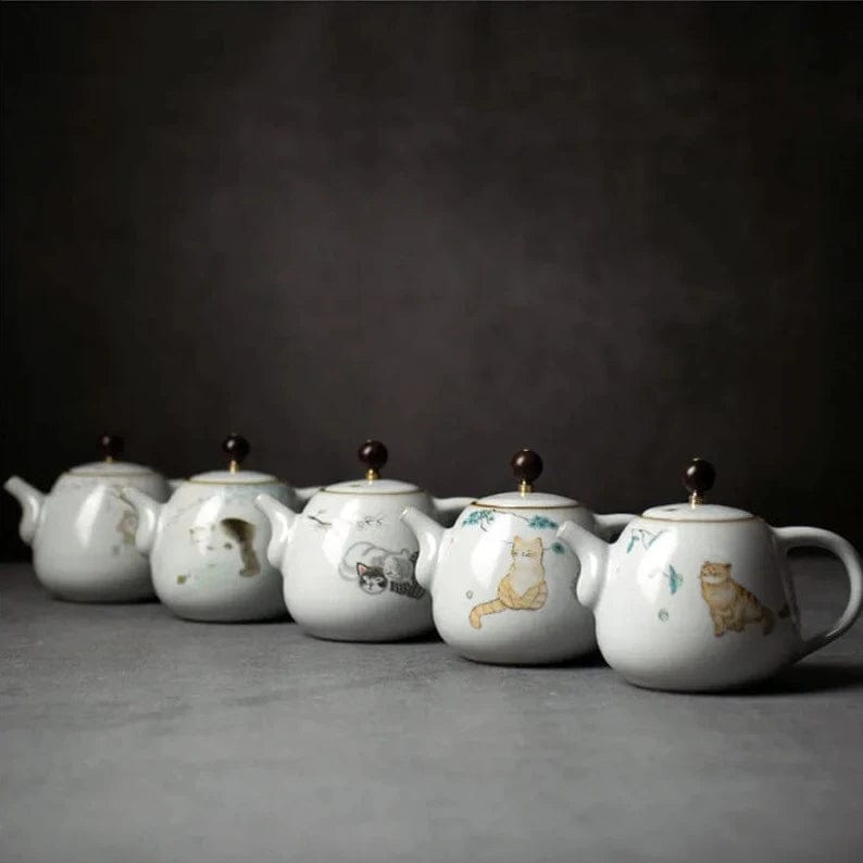 TEA TIME ESSENTIALS TEA Vintage Ru Porcelain Tea Pot Collection