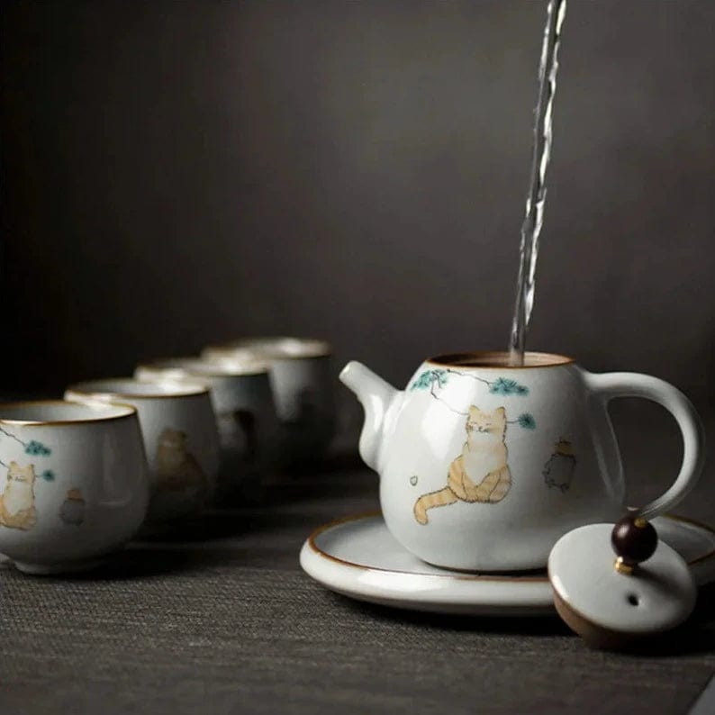 TEA TIME ESSENTIALS TEA Vintage Ru Porcelain Tea Pot Collection