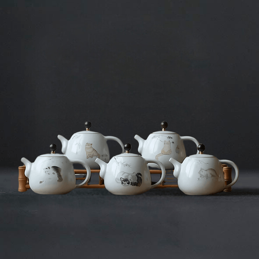 TEA TIME ESSENTIALS TEA Vintage Ru Porcelain Tea Pot Collection