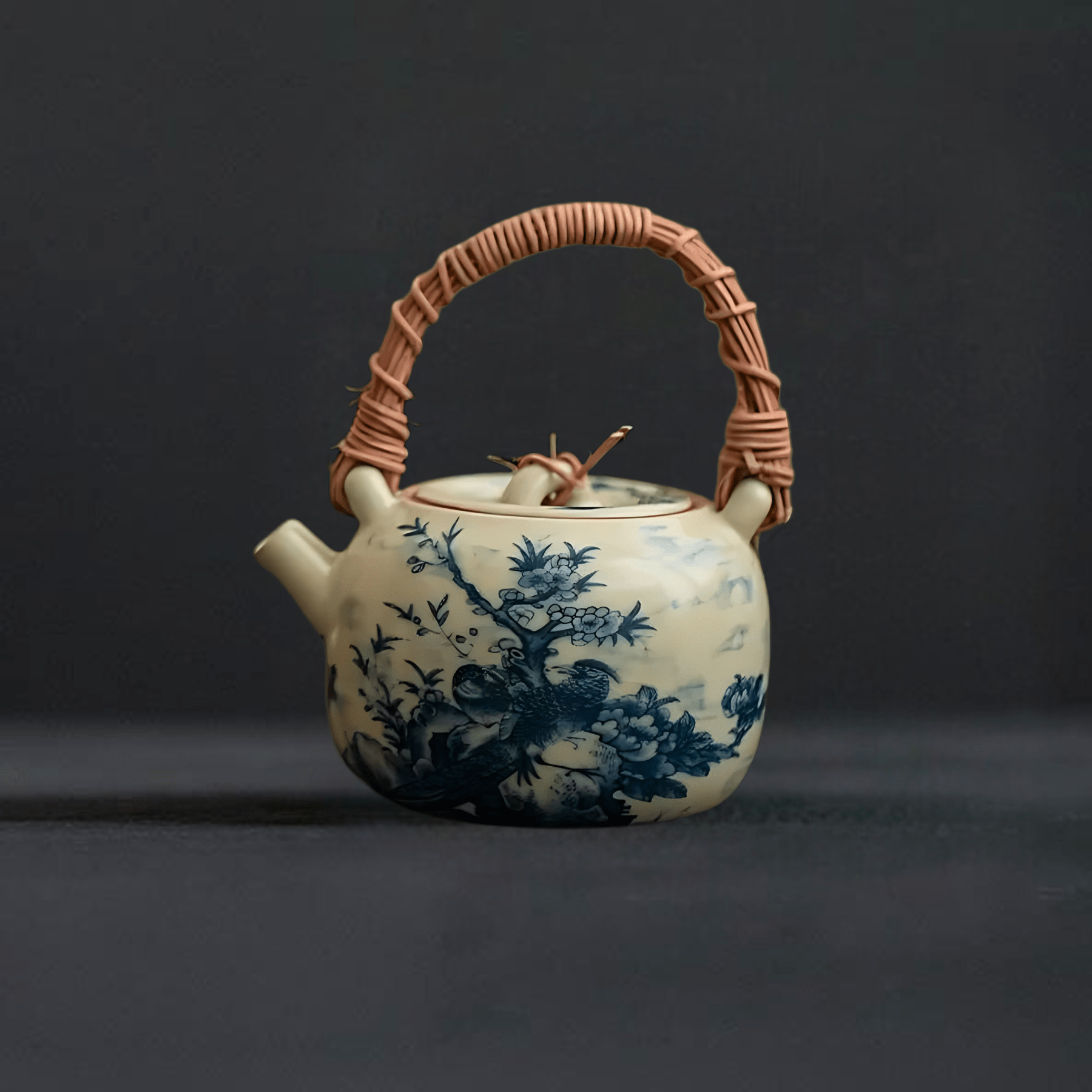 TEA TIME ESSENTIALS TEA White and Blue Blue and White Underglaze Teapot