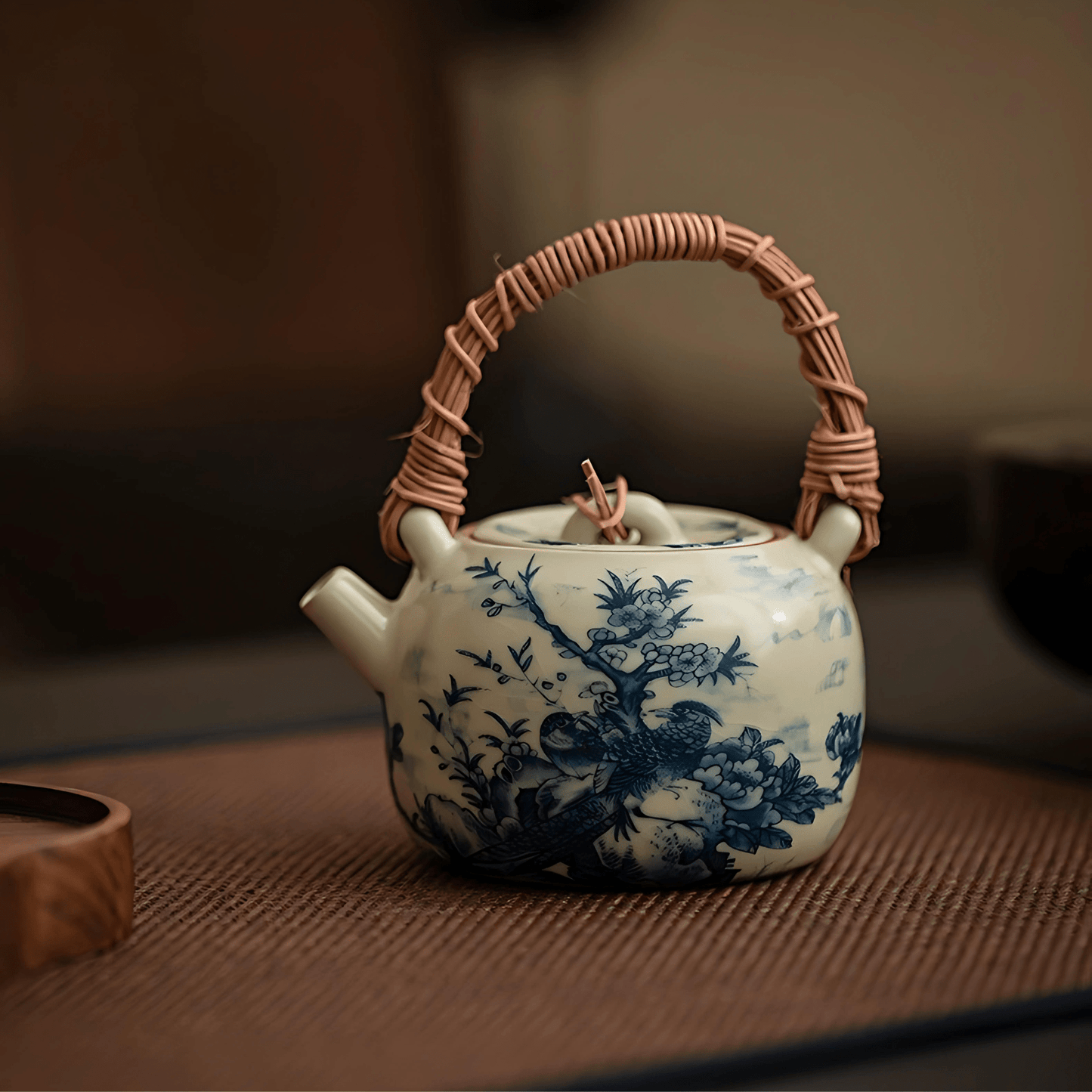 TEA TIME ESSENTIALS TEA White and Blue Blue and White Underglaze Teapot