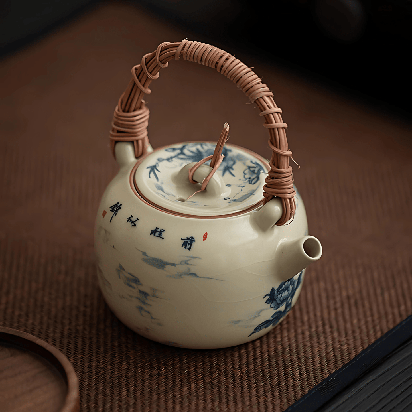 TEA TIME ESSENTIALS TEA White and Blue Blue and White Underglaze Teapot